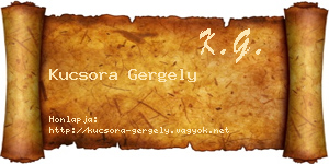 Kucsora Gergely névjegykártya