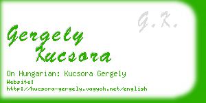 gergely kucsora business card